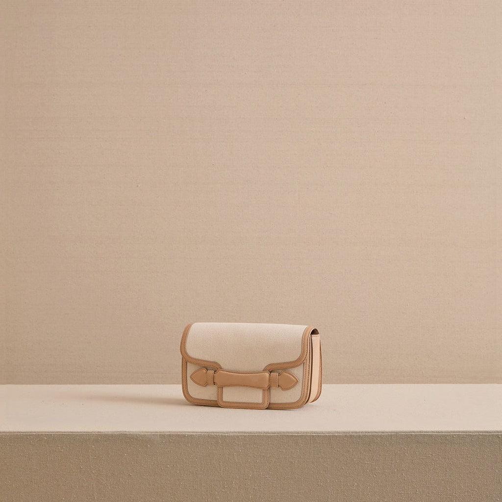 Romy Clutch in Canvas Natural & Supple Soft Natural