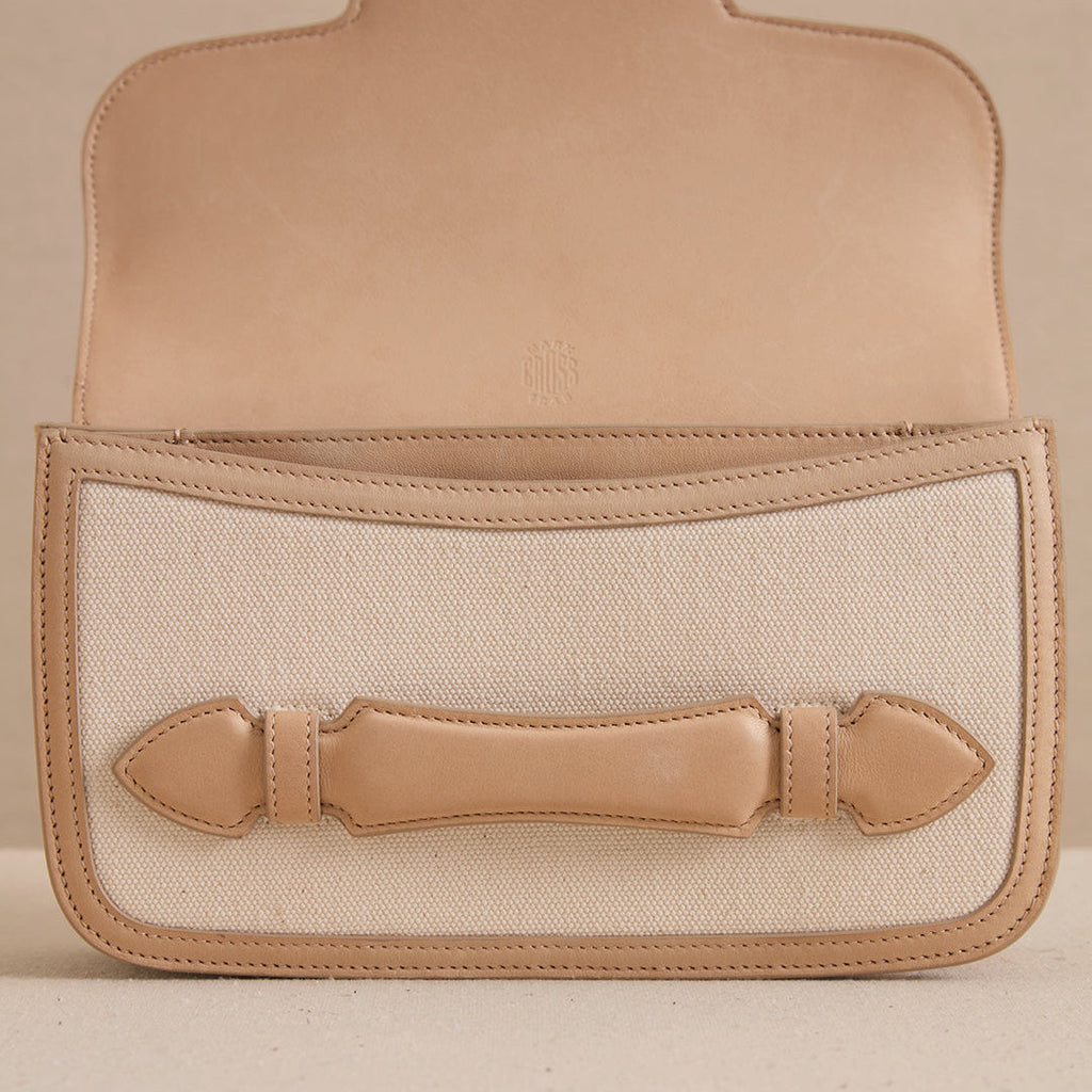 Romy Clutch in Canvas Natural & Supple Soft Natural