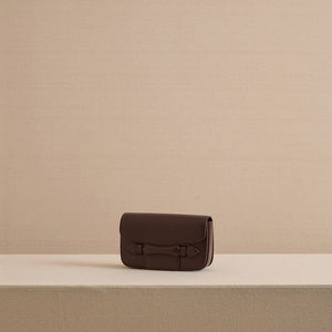 Romy Clutch in Box Calf Palmellato Chocolate
