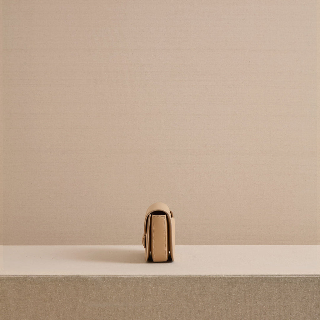 Romy Clutch in Box Calf Palmellato Natural