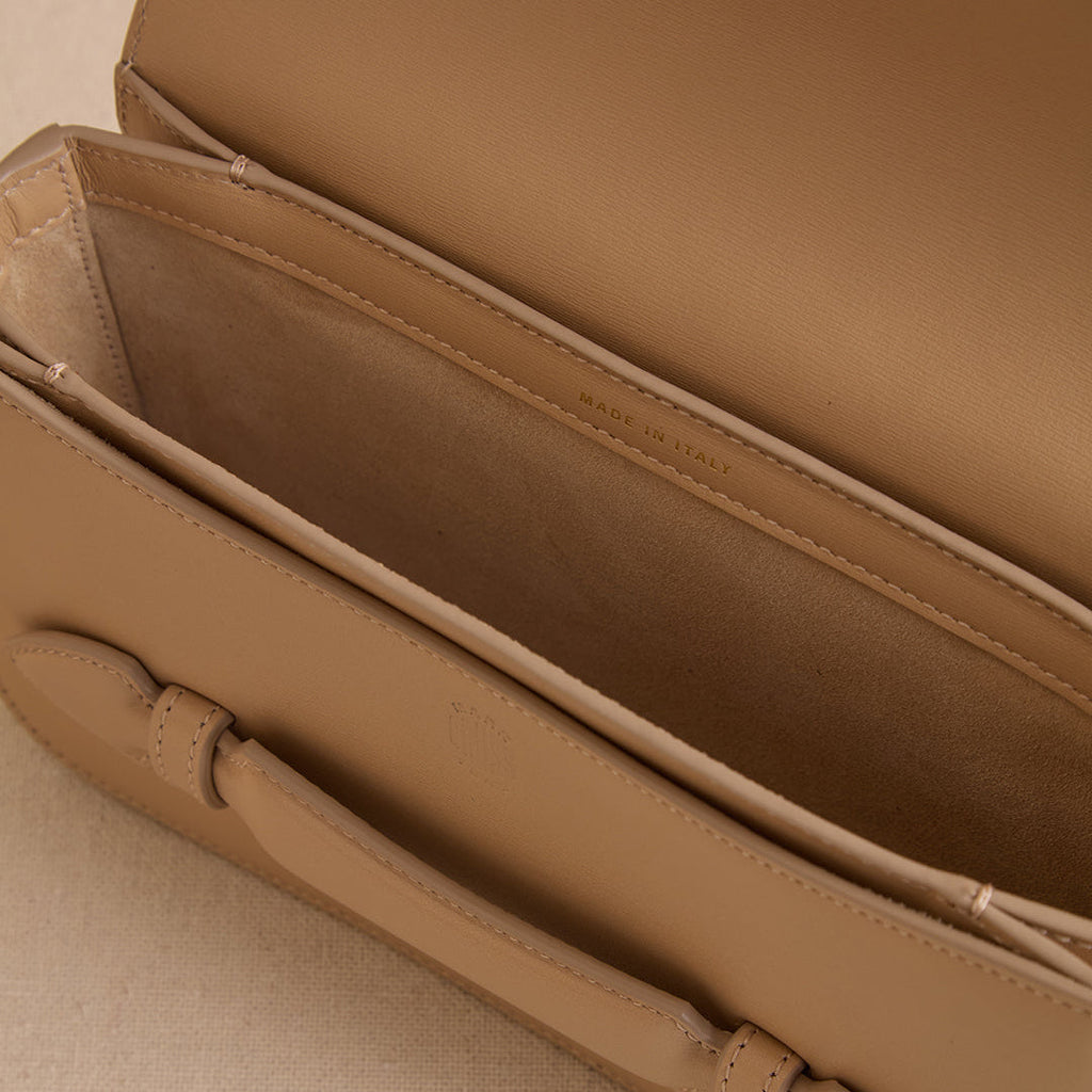 Romy Clutch in Box Calf Palmellato Natural