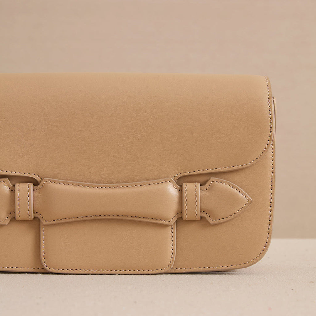 Romy Clutch in Box Calf Palmellato Natural