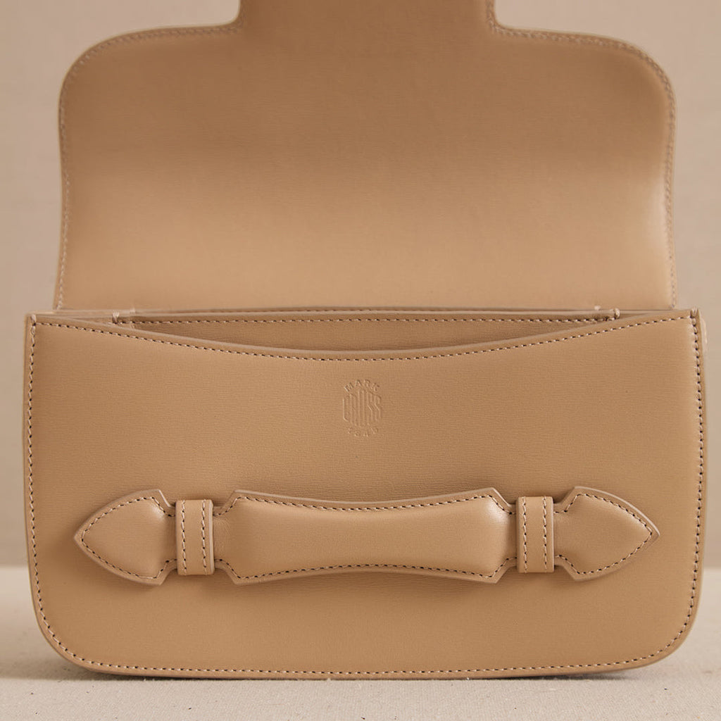 Romy Clutch in Box Calf Palmellato Natural