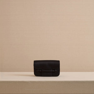 Romy Clutch in Satin Black