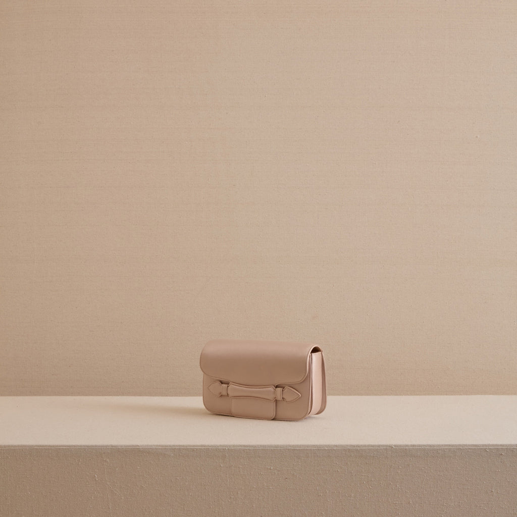 Romy Clutch in Satin Blush