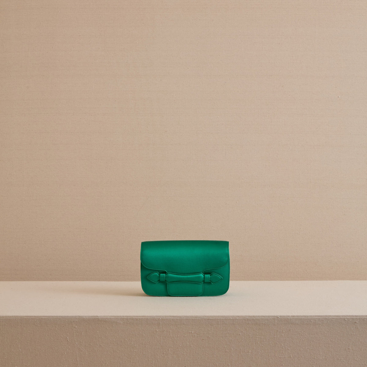 Romy Clutch in Satin Emerald