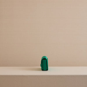 Romy Clutch in Satin Emerald