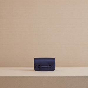 Romy Clutch in Satin Navy