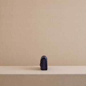 Romy Clutch in Satin Navy