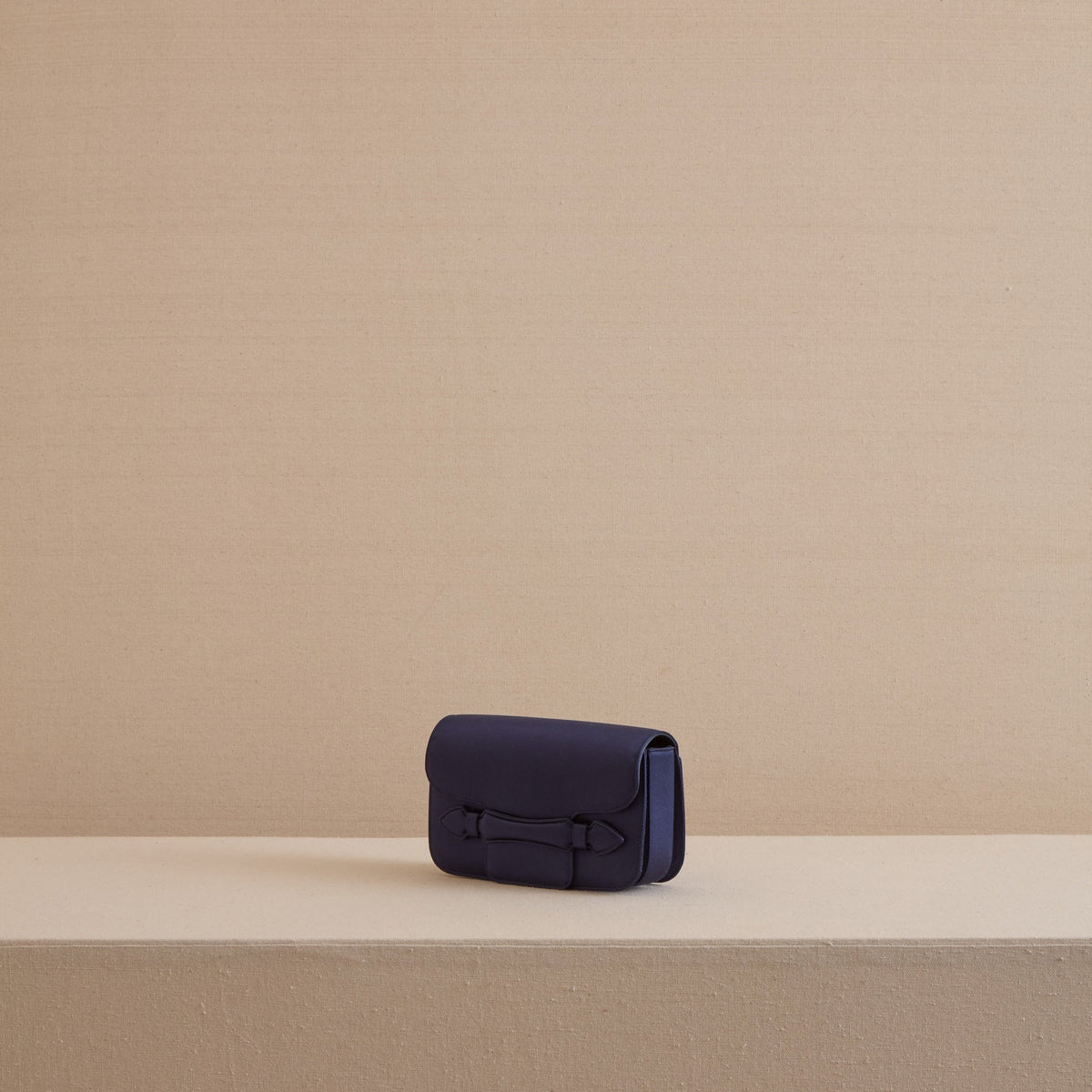 Romy Clutch in Satin Navy