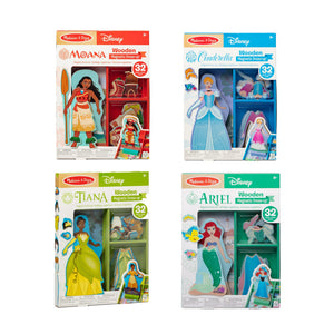Disney Princess Magnetic Dress Up Kit: Moana, Tiana, Ariel & Cinderella
