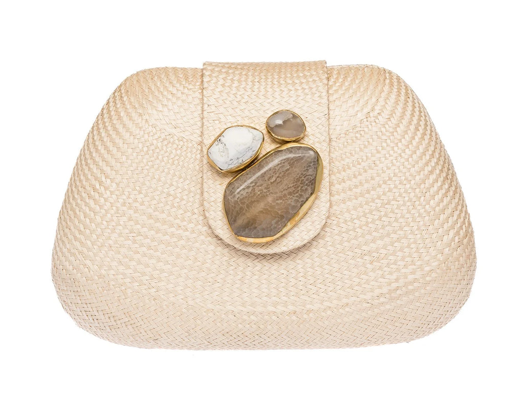 Tamu Clutch in Cream