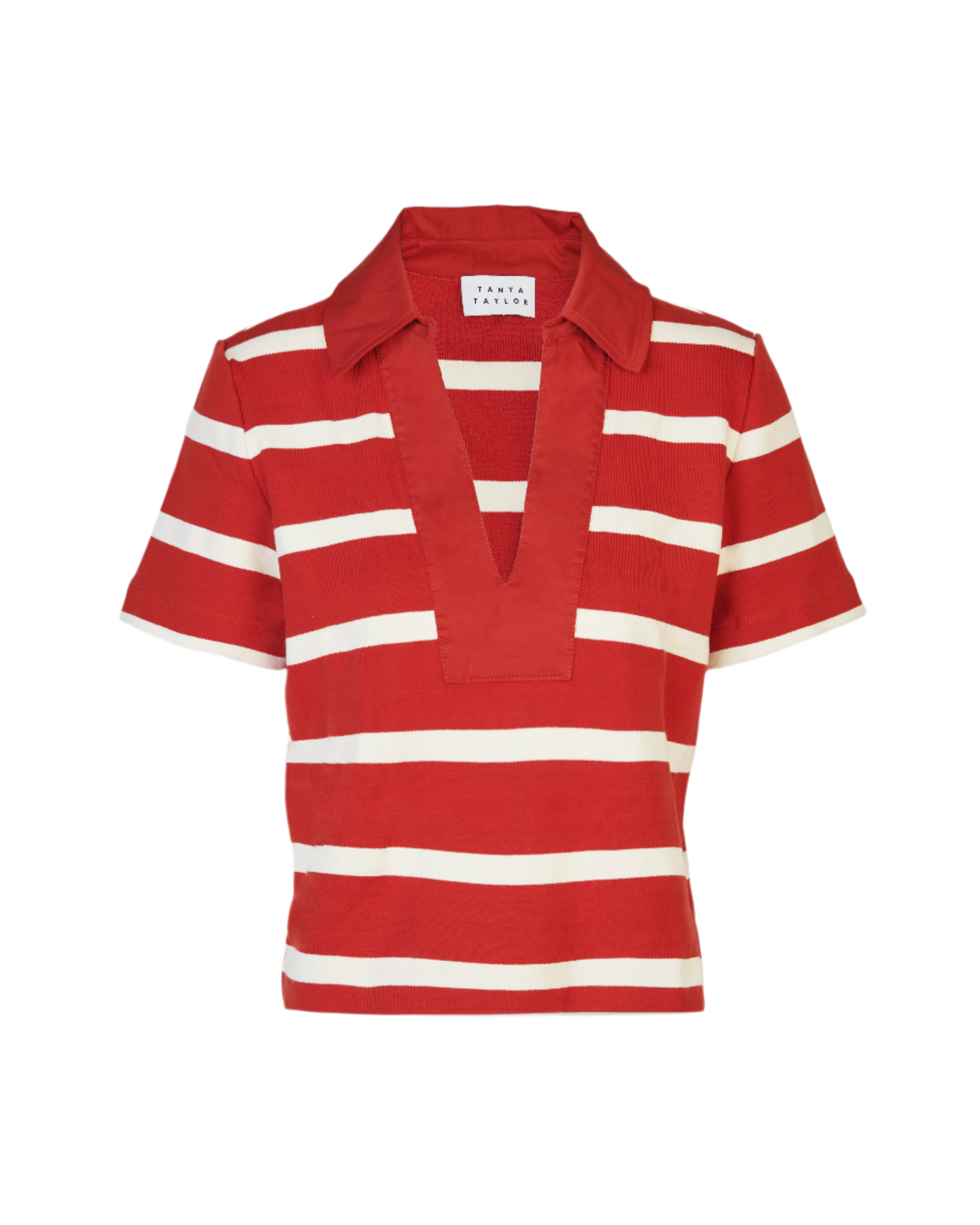 Melanie Top in Brick & Cream Stripe
