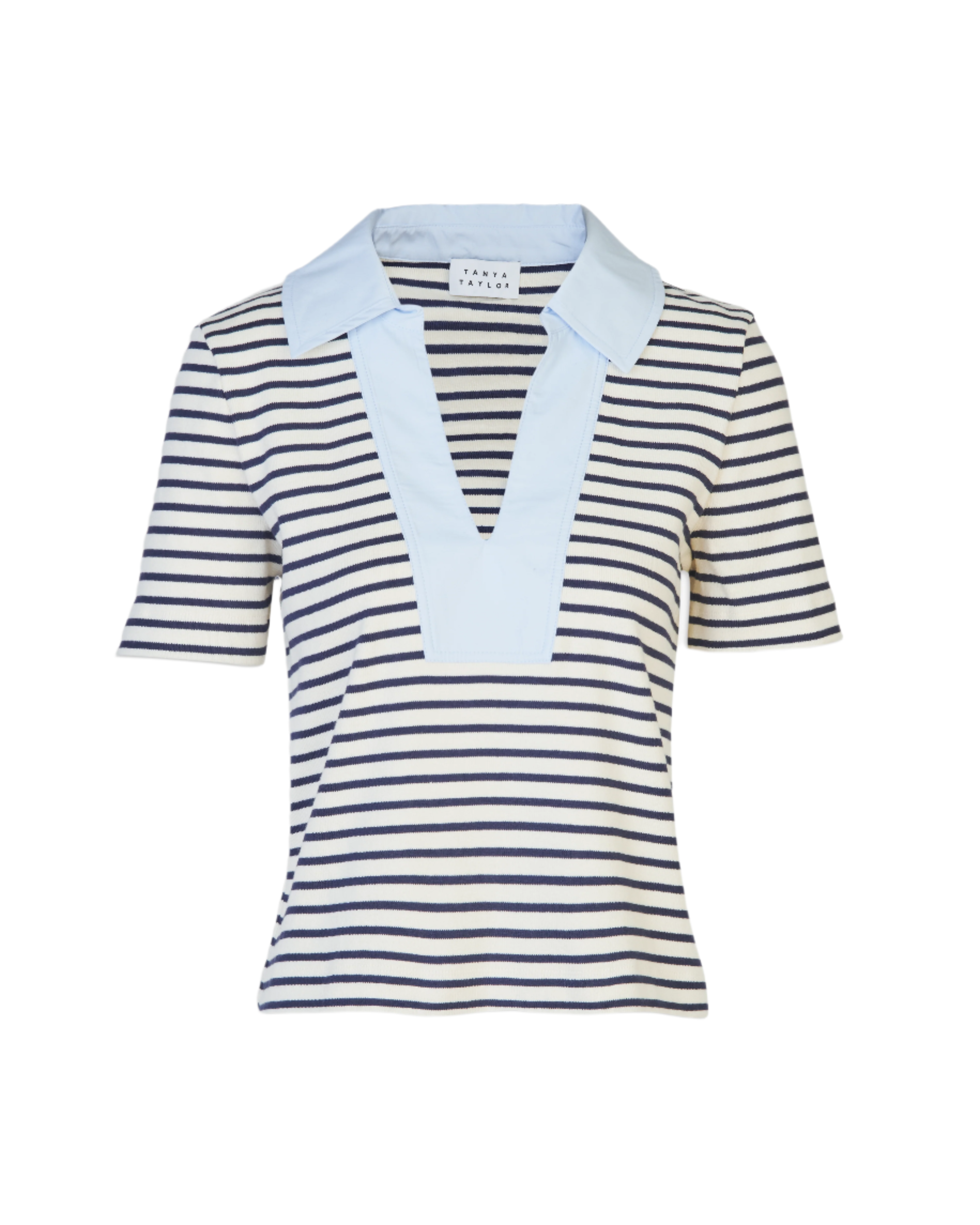 Melanie Top in Cream & Maritime Blue Stripe