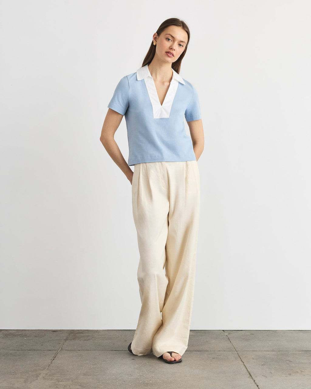 Melanie Top in Powder Blue