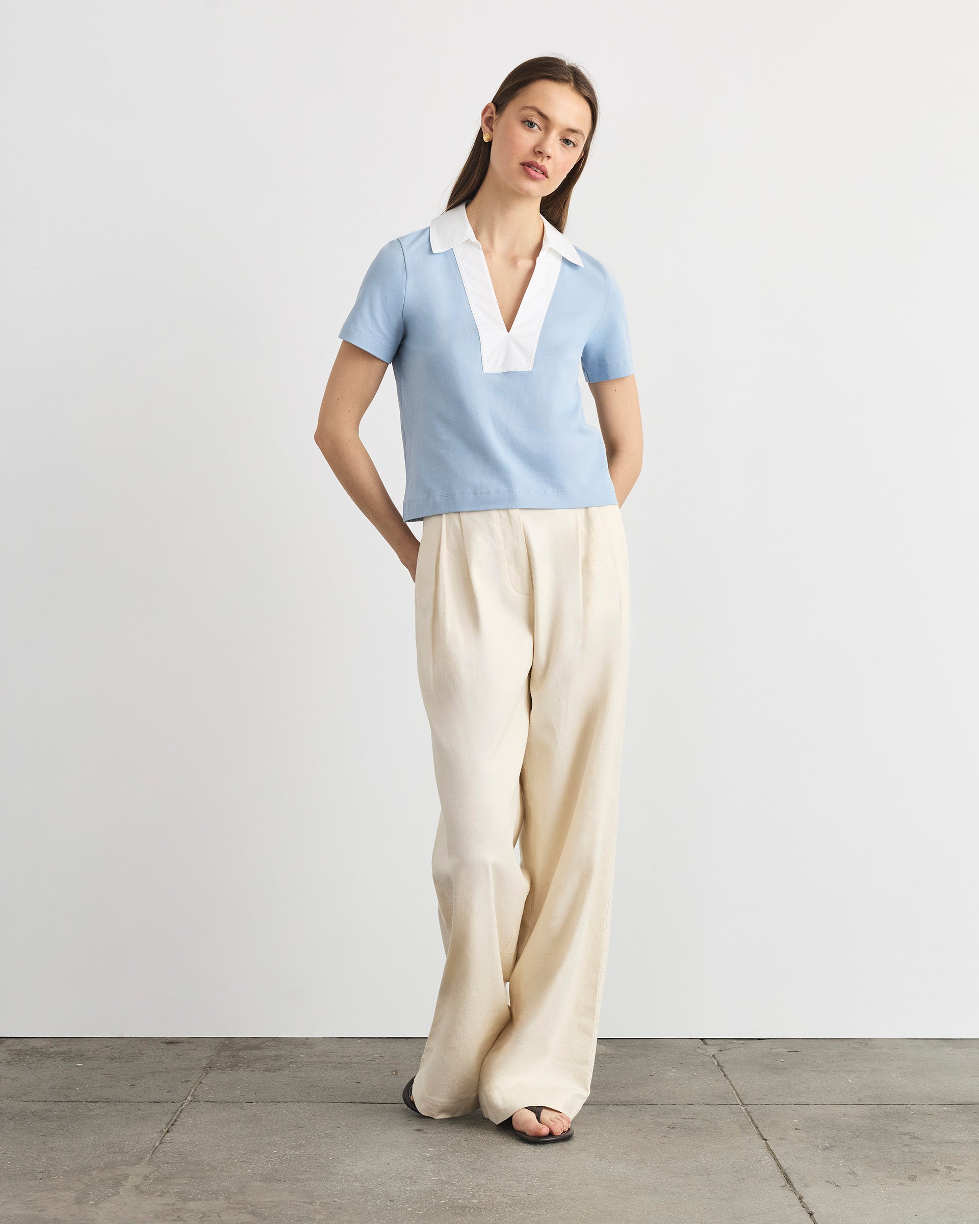 Melanie Top in Powder Blue