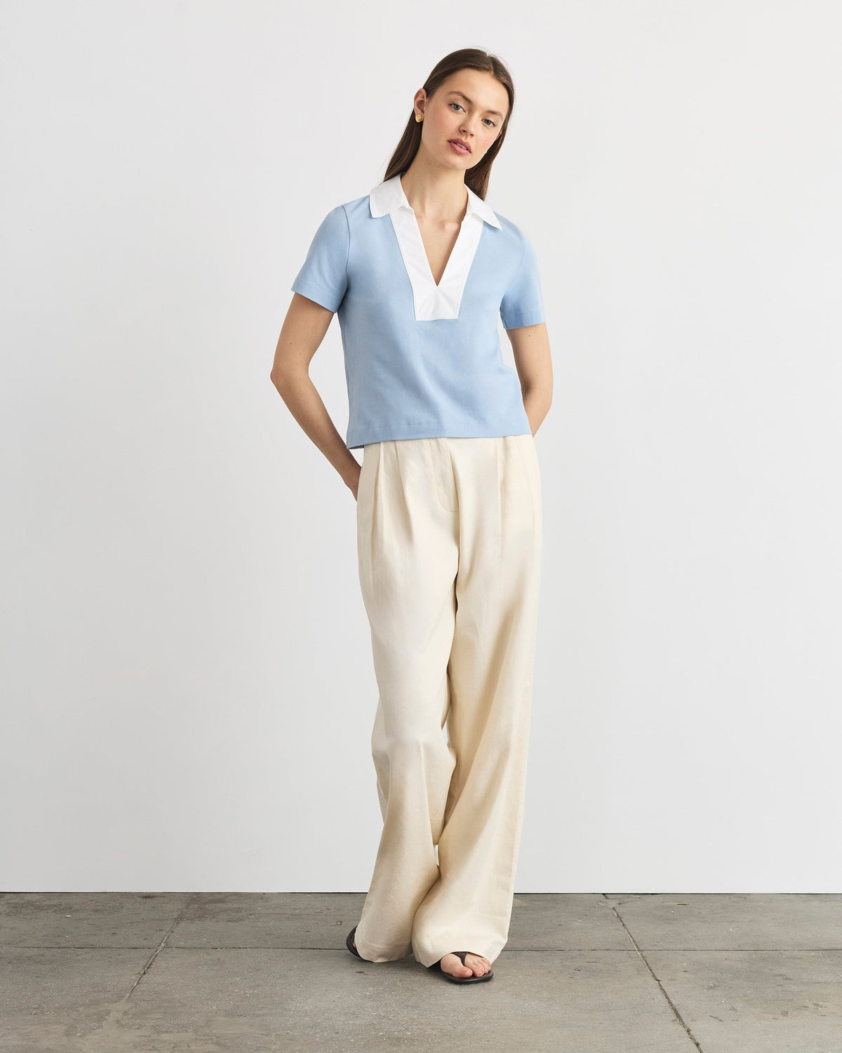 Melanie Top in Powder Blue