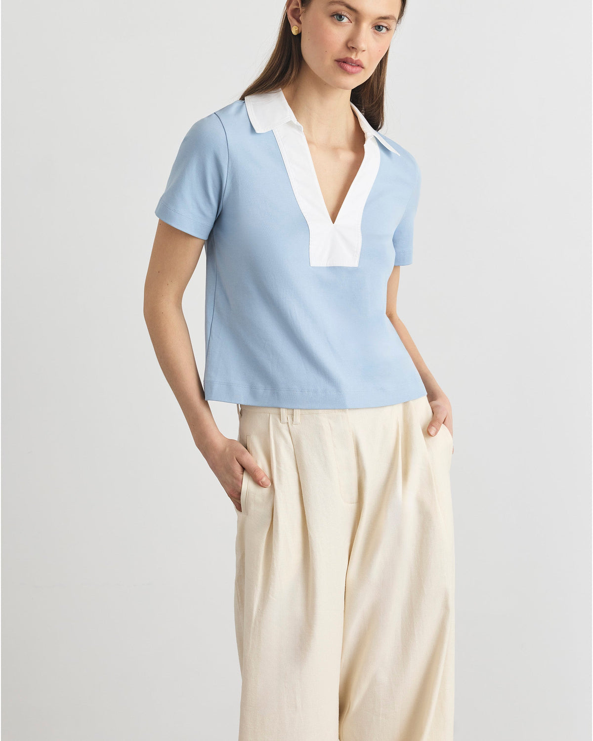 Melanie Top in Powder Blue