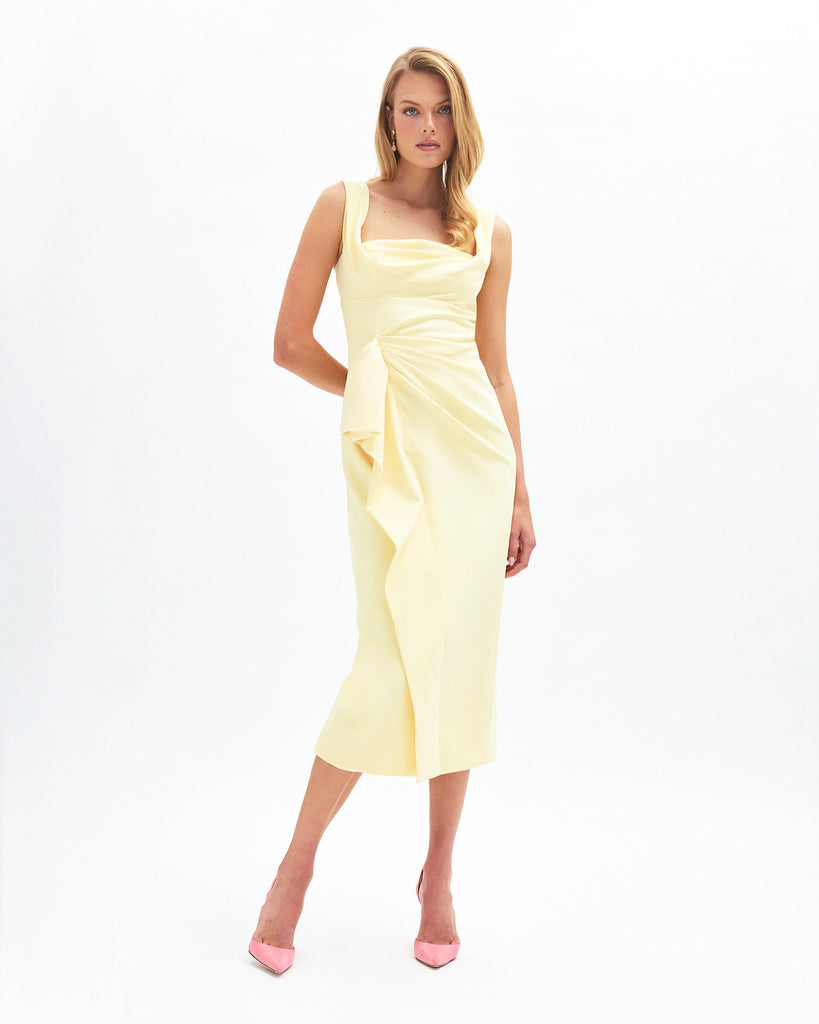 Mia Dress in Light Lemon
