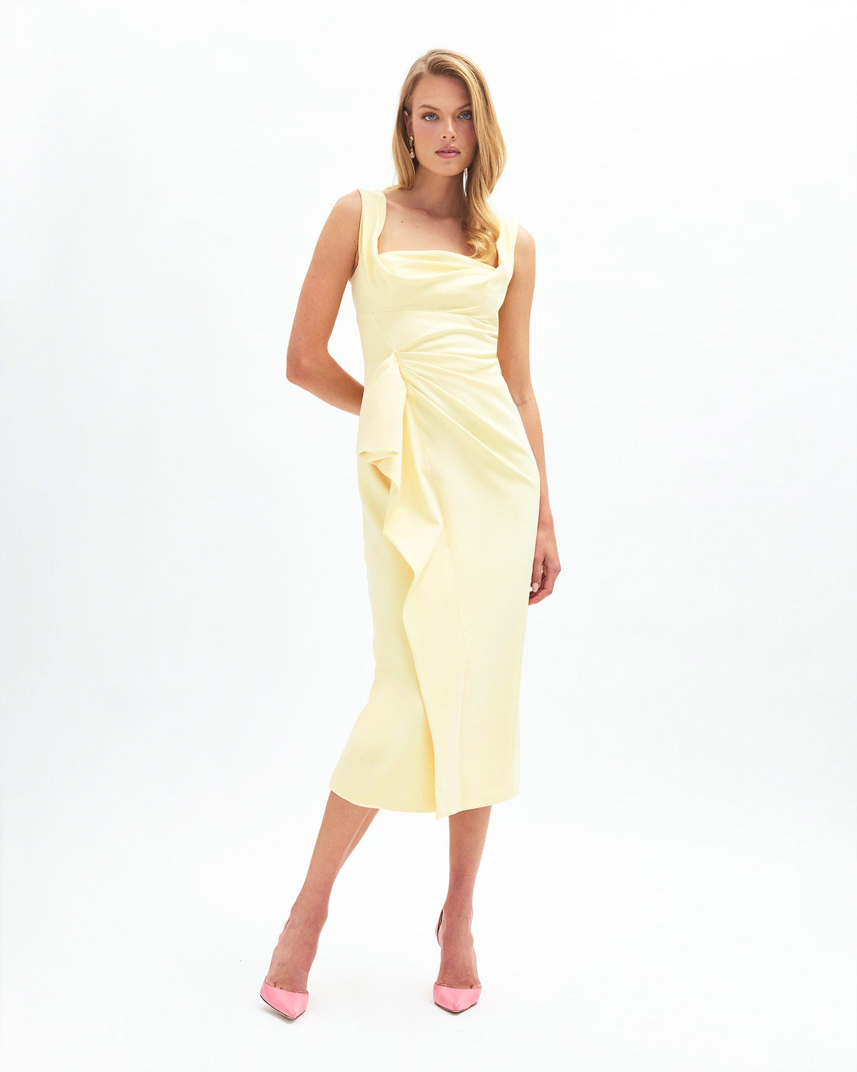 Mia Dress in Light Lemon