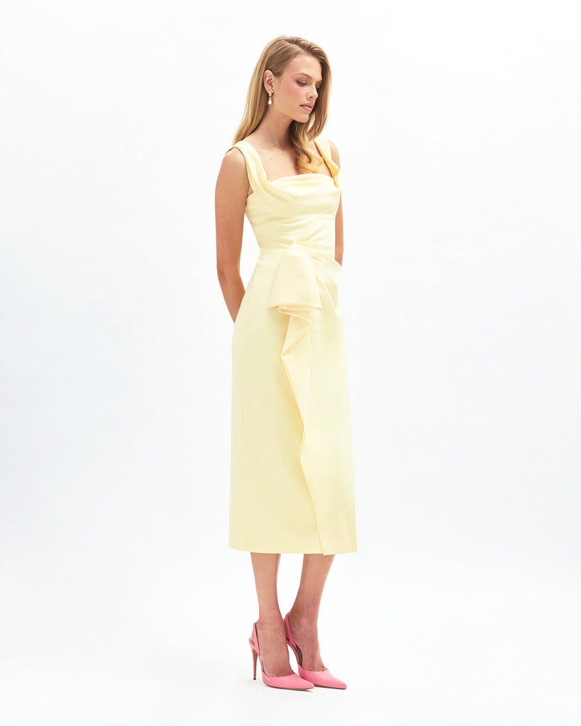 Mia Dress in Light Lemon