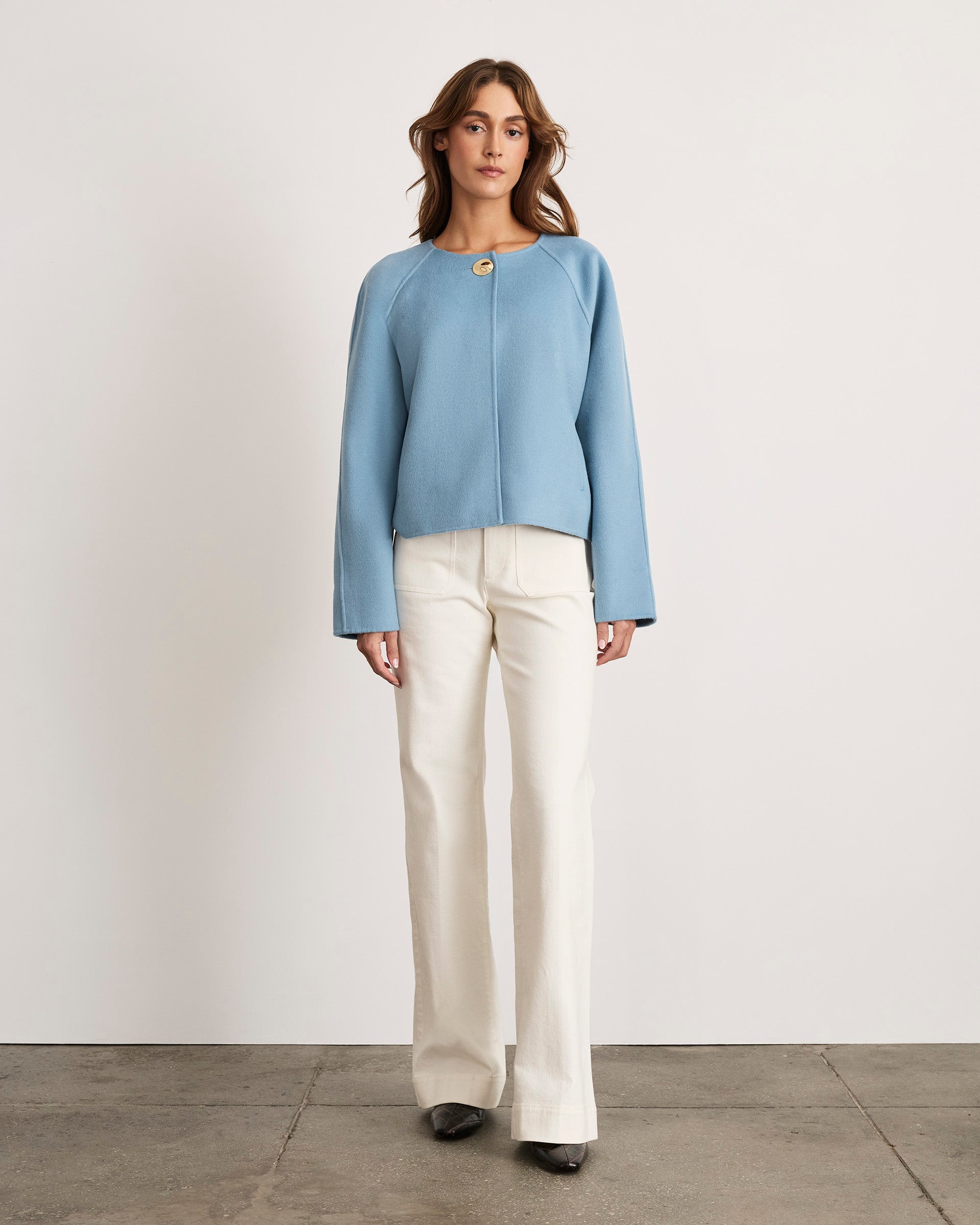 Micah Jacket in Cloudy Seafoam