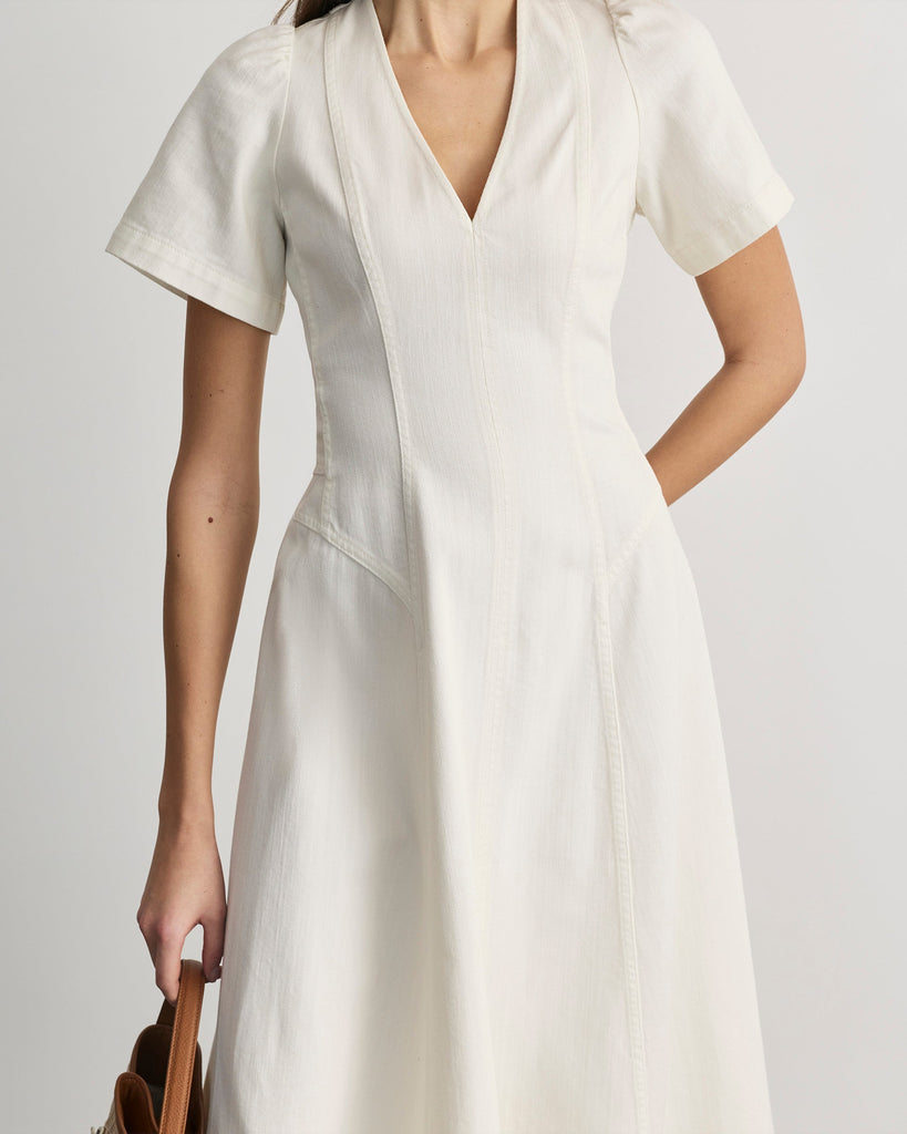 Midi Renzo Dress in Chalk