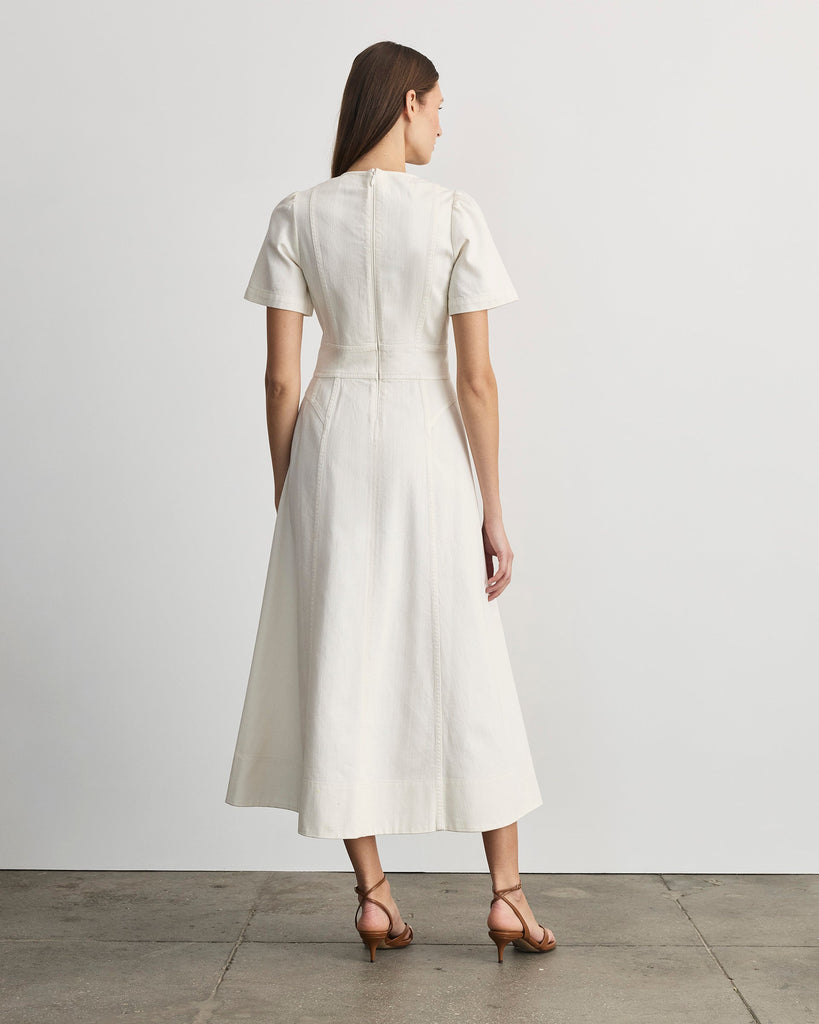 Midi Renzo Dress in Chalk
