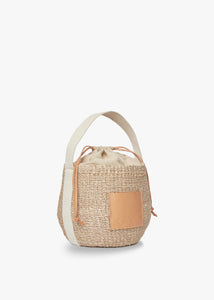 Mila Straw Bucket Bag in Natural