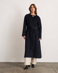 Milla Coat in Classic Navy