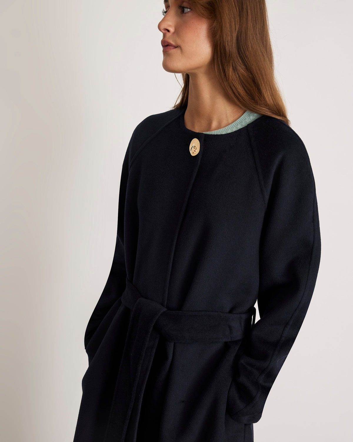 Milla Coat in Classic Navy