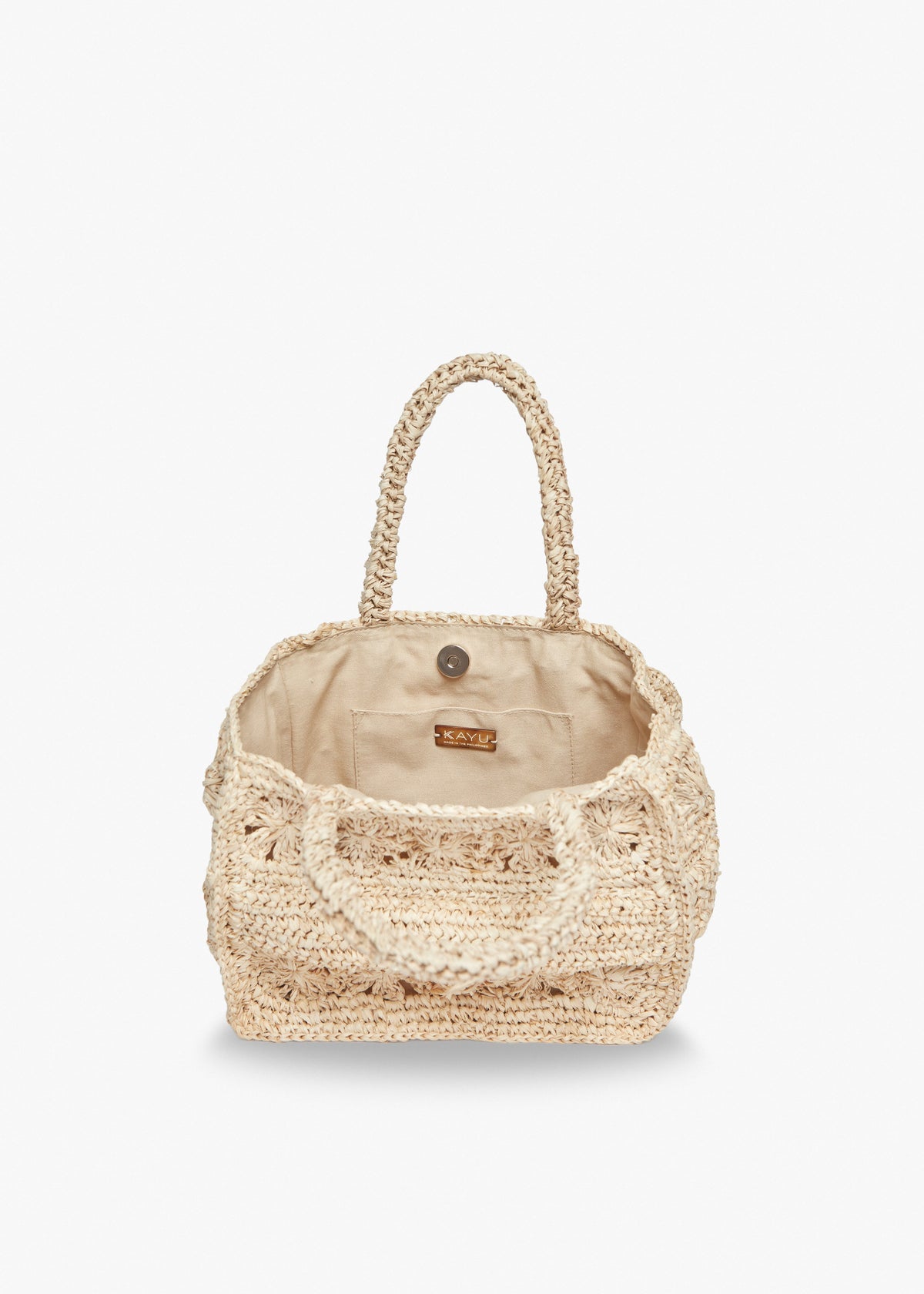 Mini Amina Straw Tote Bag in Natural