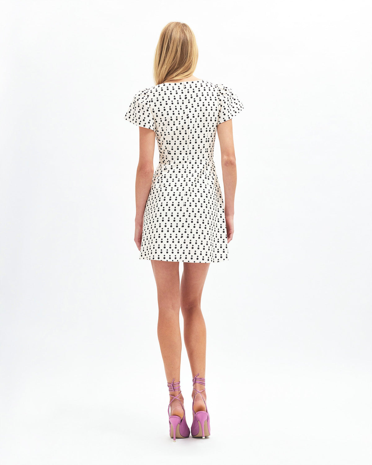 Mini Emeline Dress in Ivory/Noir
