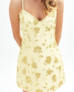 Mini Isabelle Dress in Light Lemon Multi