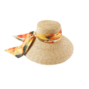 Mirabel Wide-Brim Sunhat in Orange