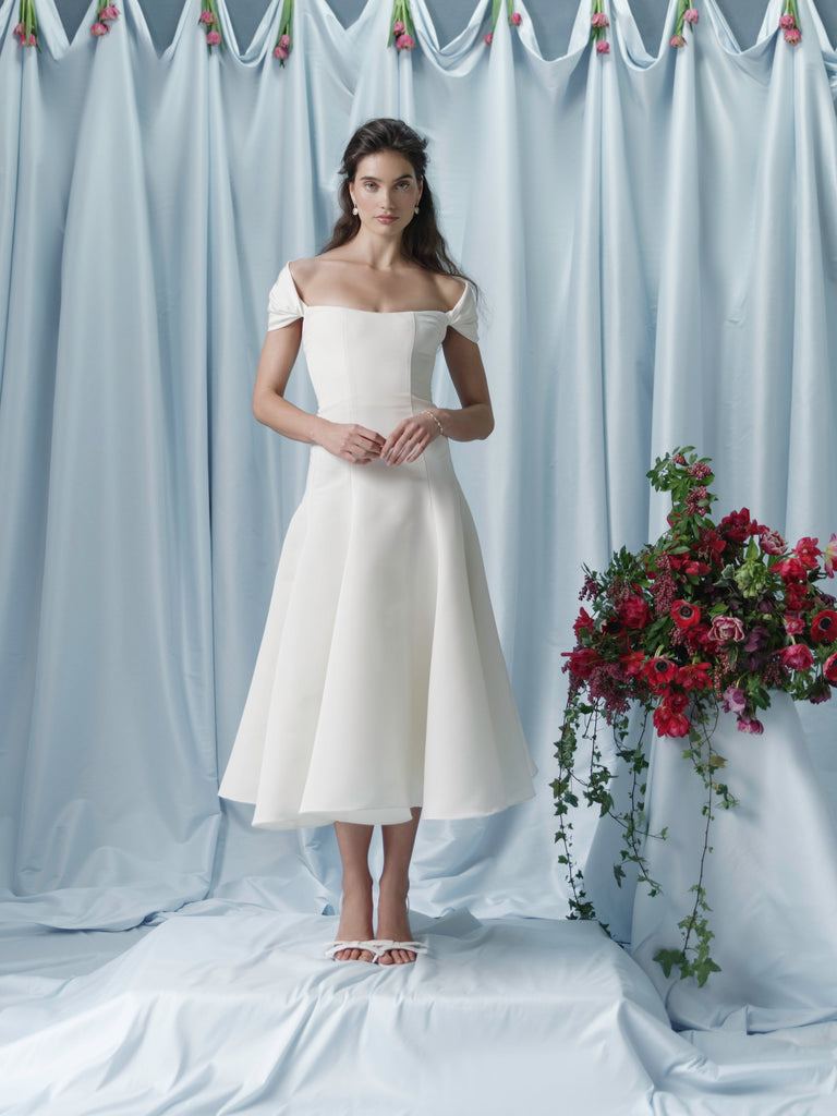 Portia Off White Midi Dress Portia Off White Midi Dress