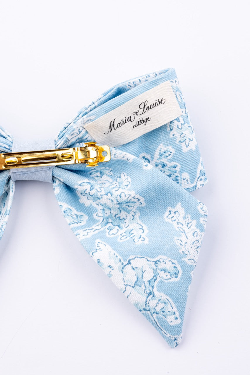 Farmhouse Toile Bow in Blue
