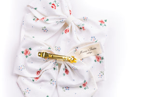 Daisy Meadow Bow in White