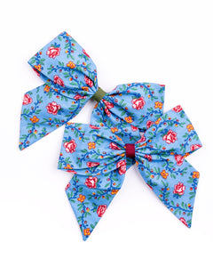 French Cordelle Bow in Blue