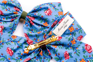 French Cordelle Bow in Blue
