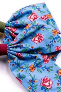 French Cordelle Bow in Blue
