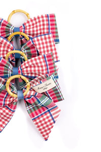 Blush Provence Plaid Napkin Rings in Pink, Set of 4