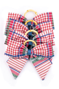 Blush Provence Plaid Napkin Rings in Pink, Set of 4