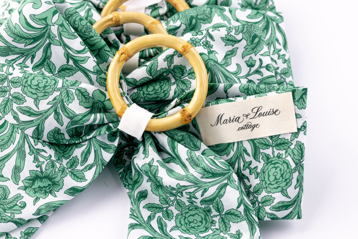 Heritage Sambourne Napkin Rings in Green, Set of 4