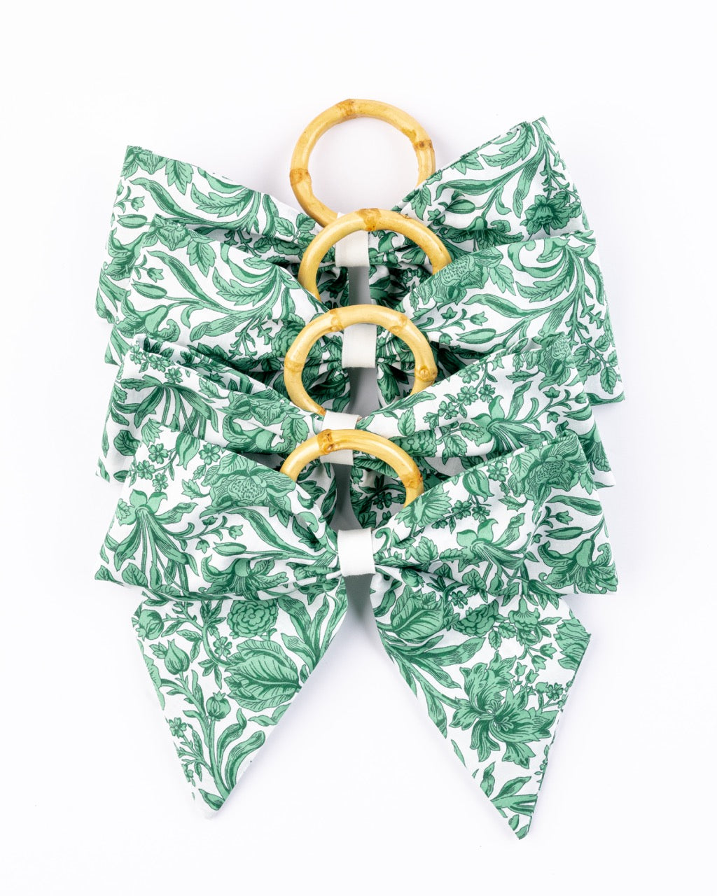 Heritage Sambourne Napkin Rings in Green, Set of 4