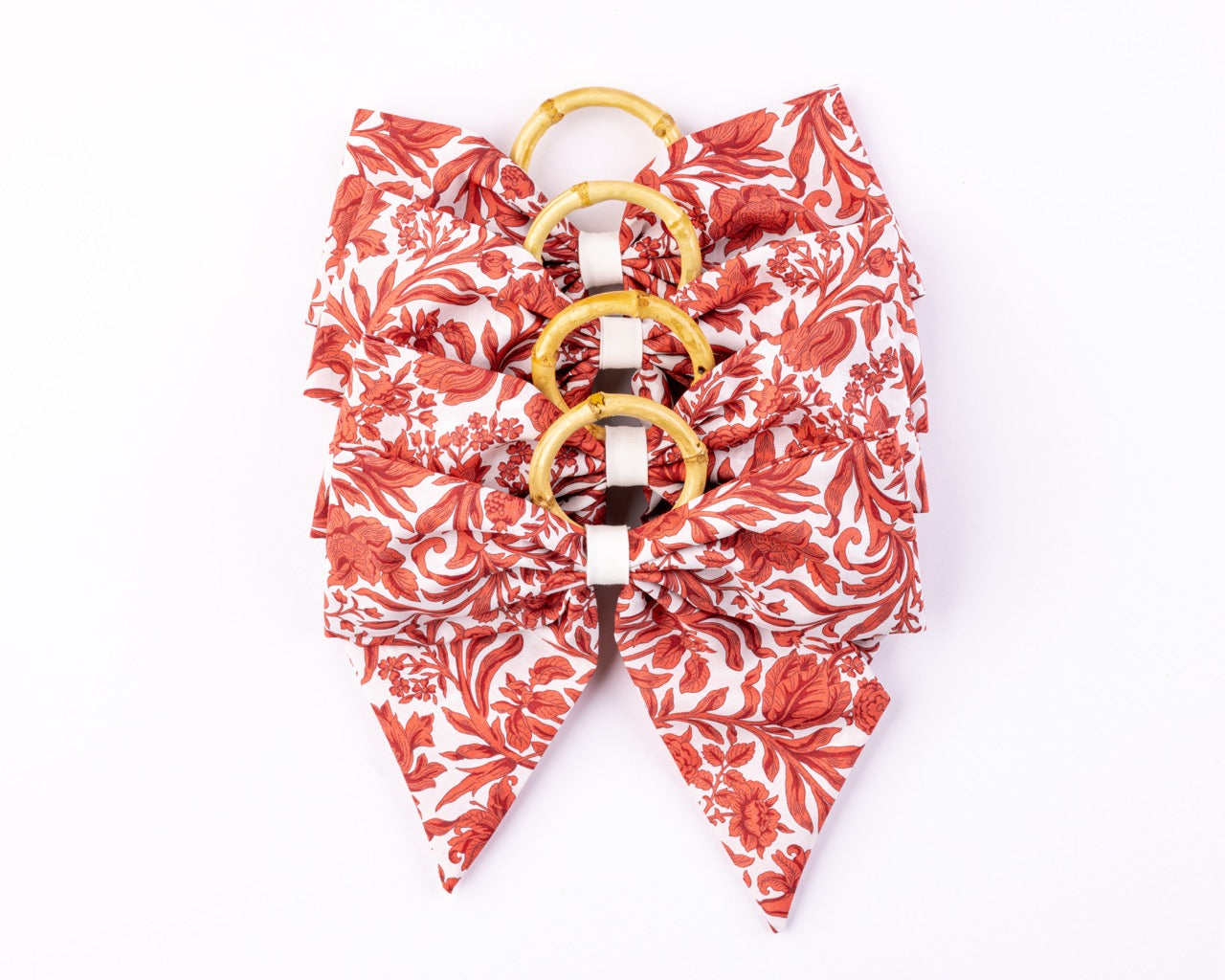 Heritage Sambourne Napkin Rings in Red, Set of 4