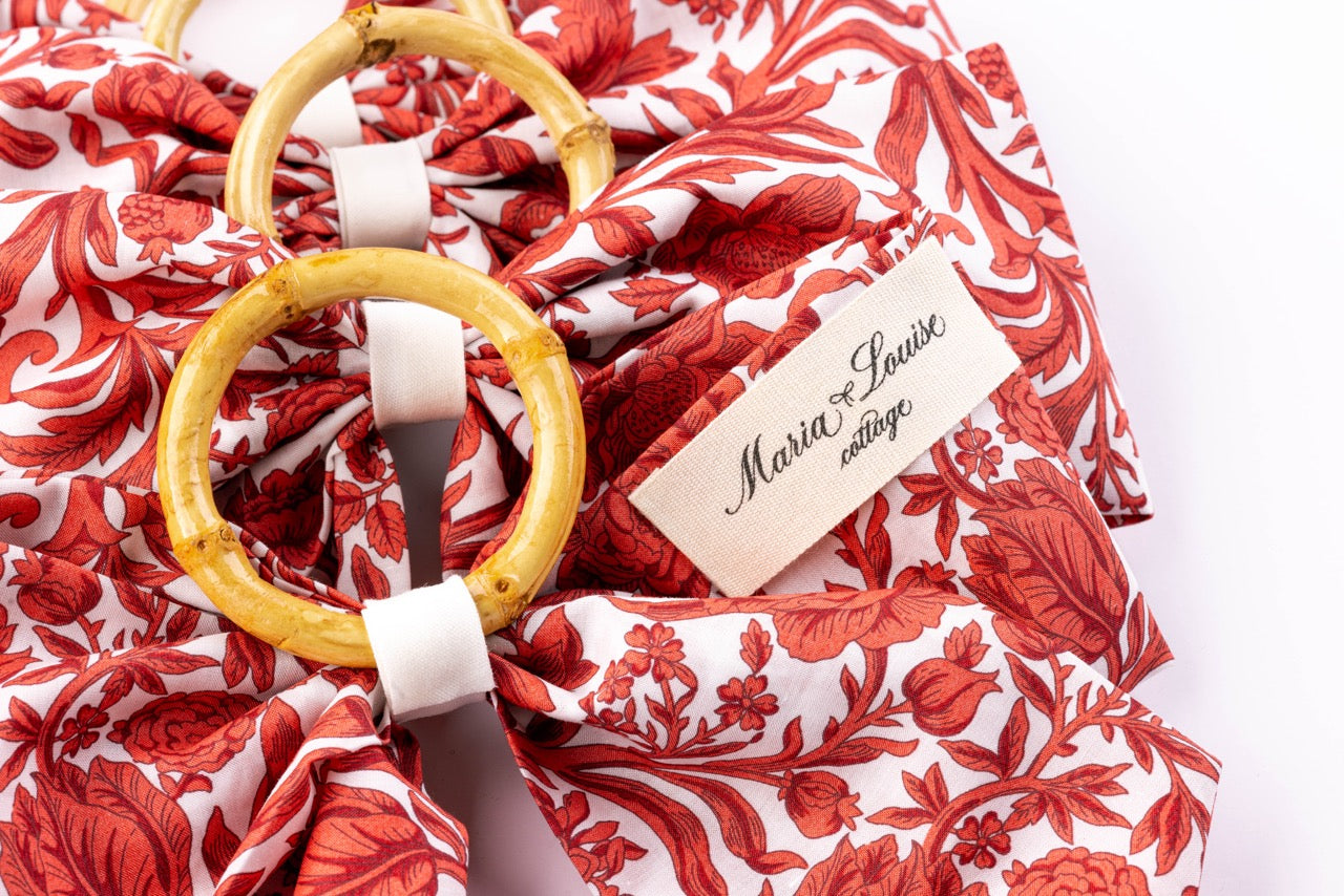 Heritage Sambourne Napkin Rings in Red, Set of 4