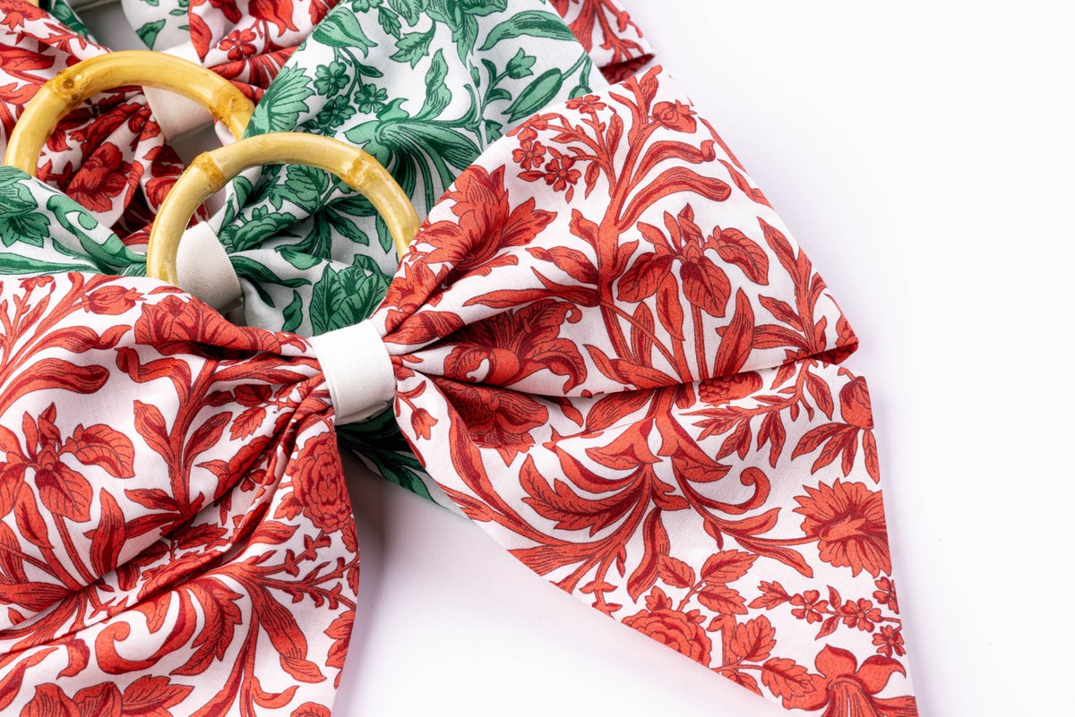 Heritage Sambourne Napkin Rings in Red, Set of 4