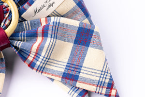 Marseille Indigo Plaid Napkin Rings in Blue, Set of 4