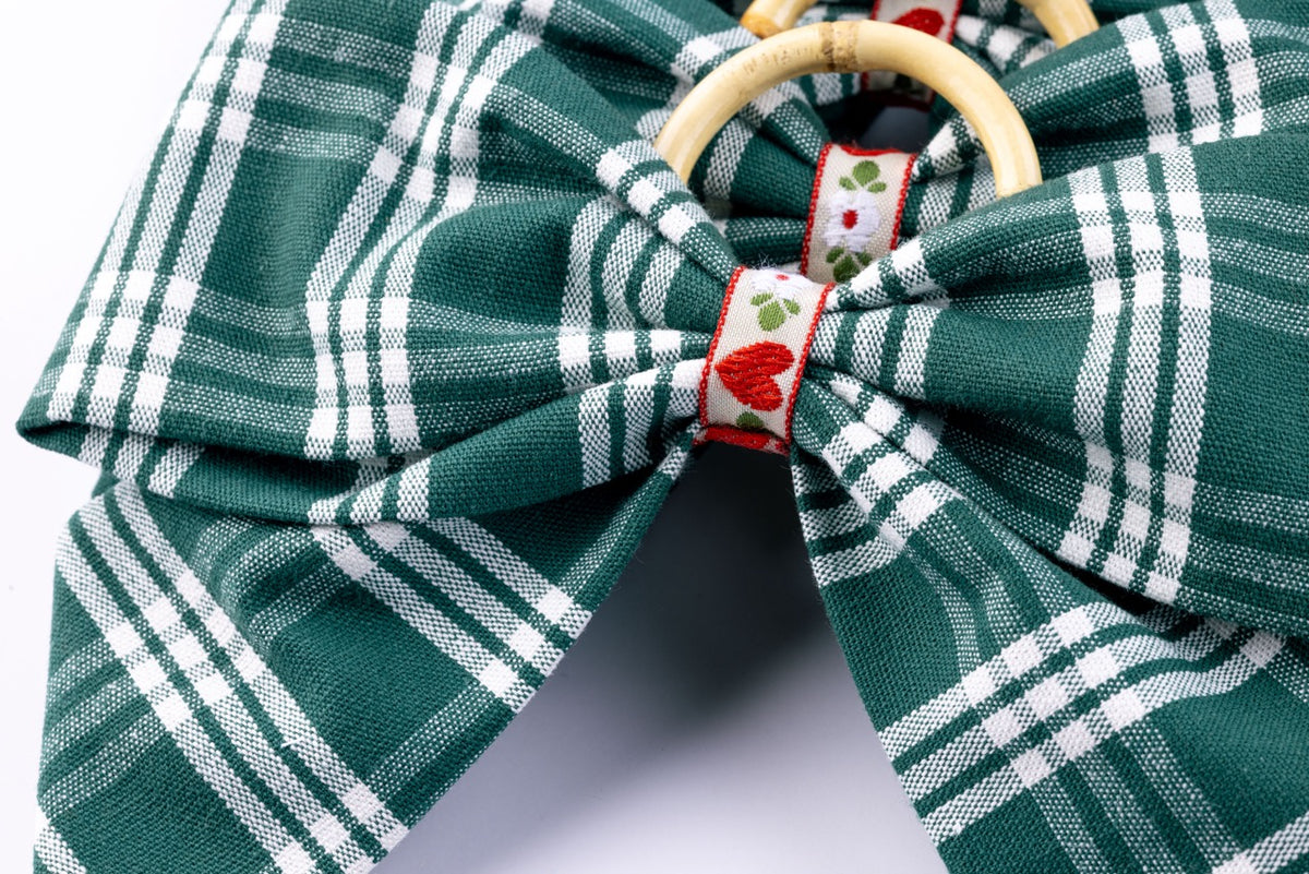 Olive Grove Plaid Napkin Rings in Green, Set of 4